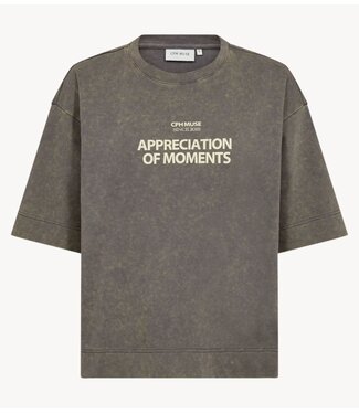 Copenhagen Muse T-shirt CMMUSE-TEE VINTAGE KHAKI W. FROZEN DEW
