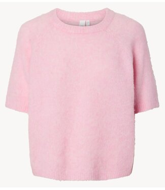 YAS Top YASENYA SS KNIT PULLOVER S. pink lady