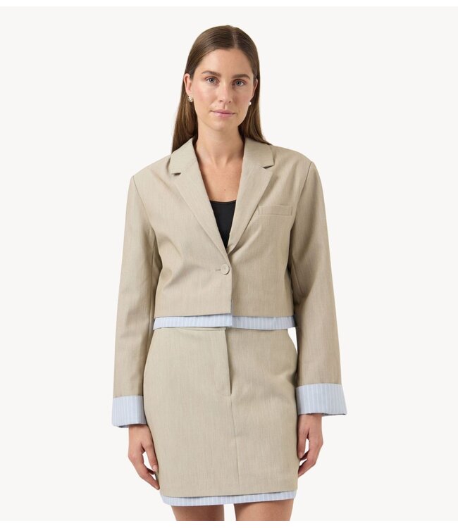 YAS Blazer YASDETANA LS BLAZER S. Oxford Tan