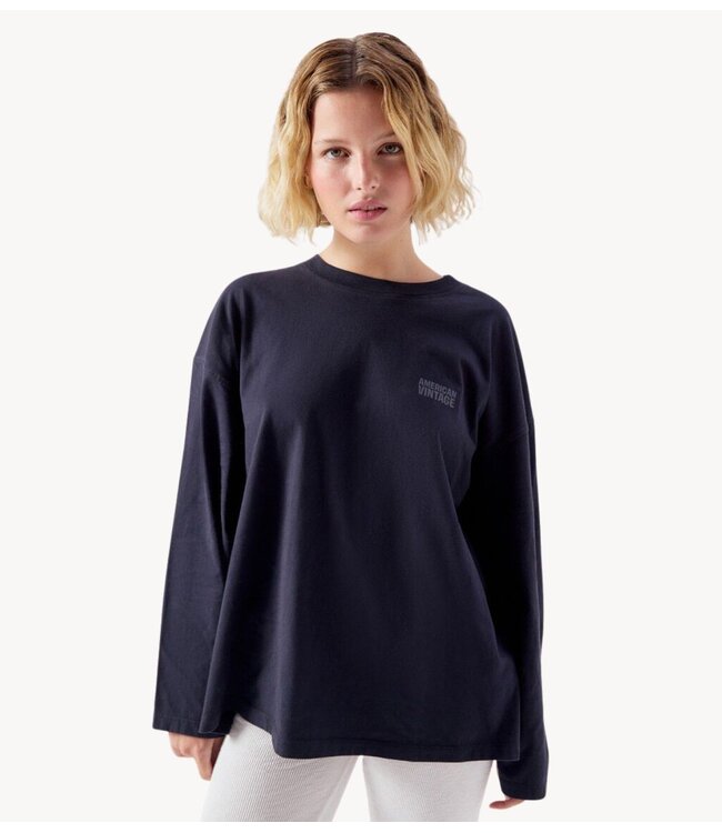 American Vintage T-Shirt GIXY longsleev NOIR LS