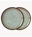 HKLIVING Borden 70s ceramics: dinner plate, contrast (set of 2)