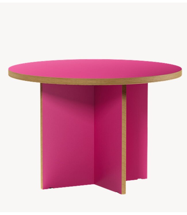 HKLIVING Tafel Dining table, raspberry, round 110cm