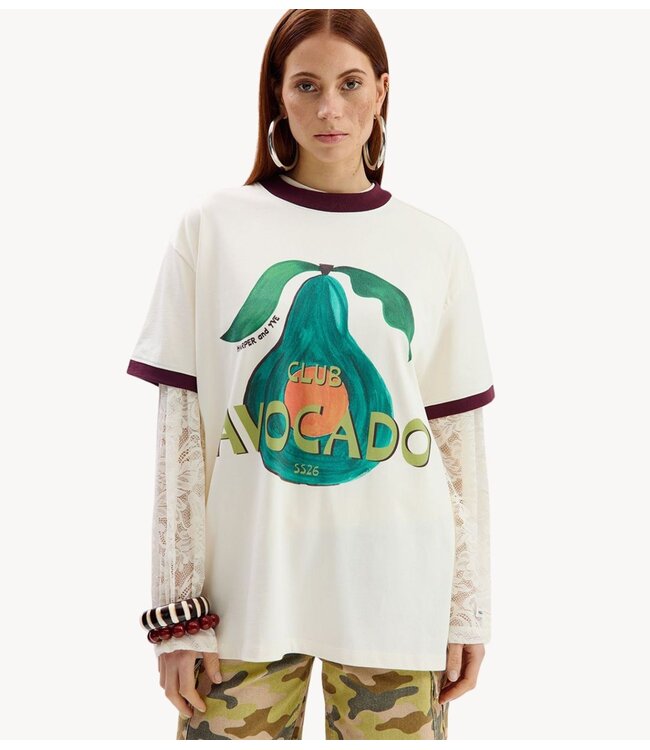 HARPER & YVE Top CLUBAVOCADO-SS ECRU