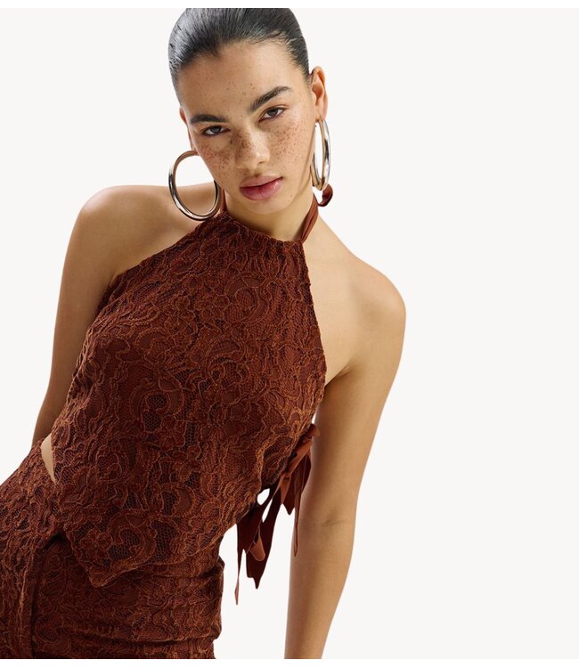 HARPER & YVE Top KEES-SS SADDLE BROWN