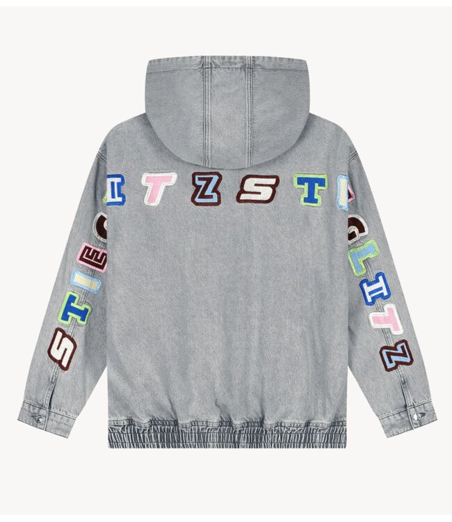 Stieglitz Vest Ado Zipped Denim Hoodie