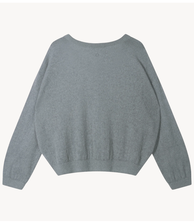 10DAYS Trui sweater thin knit sweater light graphite
