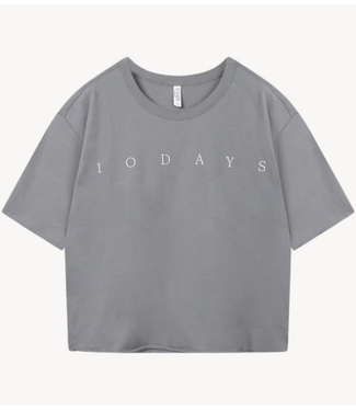 10DAYS Top short sleeve tee logo light graphite