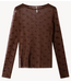 10DAYS Topmesh long sleeve monogram dark truffle