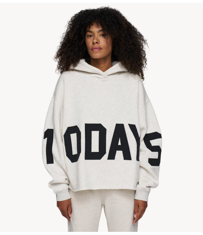 10DAYS Trui the statement logo hoodie 10DAYS365 soft white