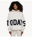 10DAYS Trui the statement logo hoodie 10DAYS365 soft white
