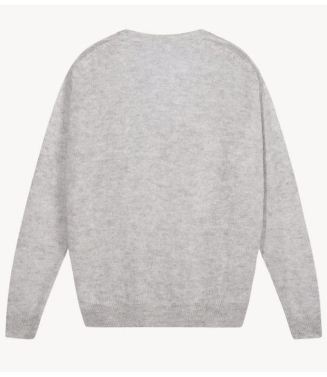 10DAYS Trui THE V-NECK KNIT SWEATER light grey melee10DAYS365