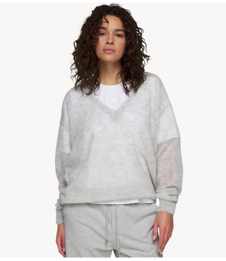 10DAYS Trui THE V-NECK KNIT SWEATER light grey melee10DAYS365