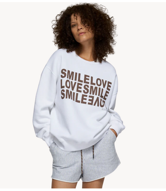 10DAYS Trui statement sweater smile white