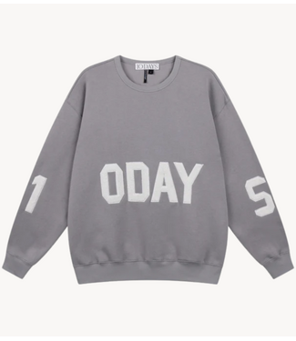 10DAYS Trui statement sweater logo light graphite