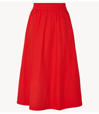 YAS Rok YASCOLEA HW ANKLE SKIRT S. NOOS fiery red