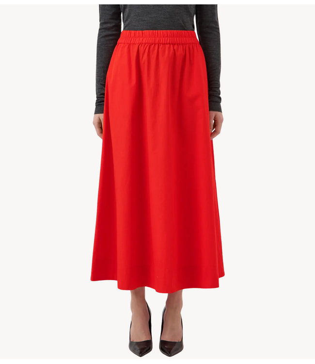 YAS Rok YASCOLEA HW ANKLE SKIRT S. NOOS fiery red