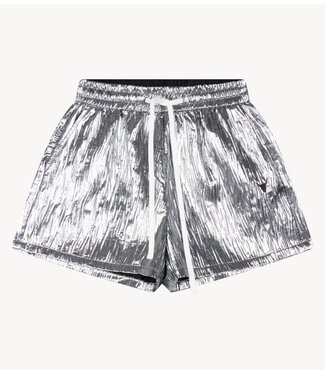 Alix The Label Broek ladies woven silver crinkle shorts SILVER