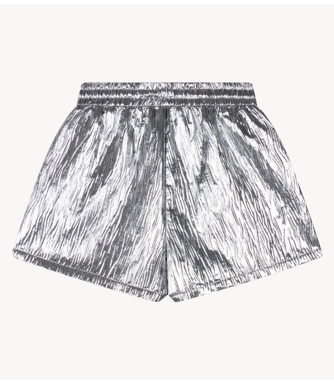 Alix The Label Broek ladies woven silver crinkle shorts SILVER
