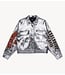 Alix The Label Jack ladies woven silver artwork jacket SILVER