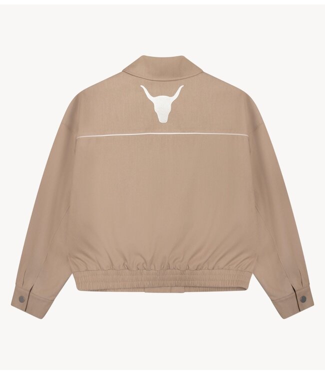 Alix The Label Jack ladies woven 2 tone jacket CAMEL