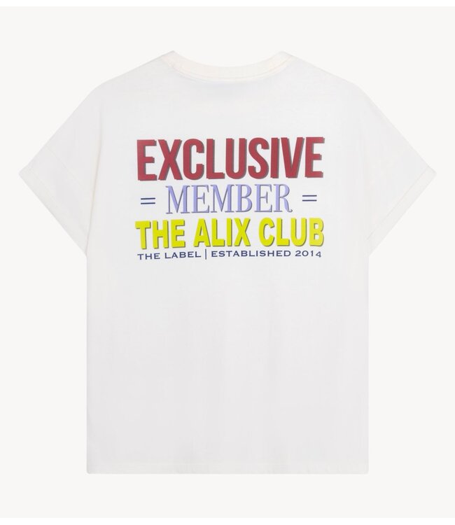 Alix The Label Top ladies knitted alix club t-shirt CREAM