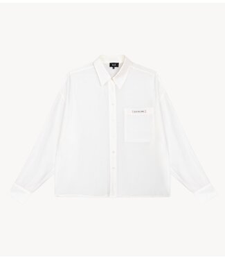 Alix The Label Blouse ladies woven sheer blouse SOFT WHITE