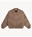 Alix The Label Jack ladies woven plisse bomber CAMEL