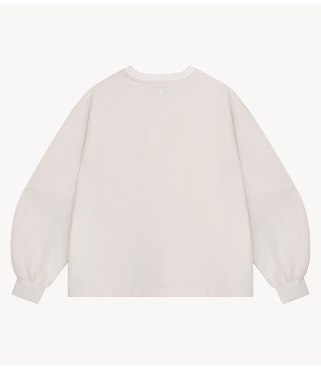 Alix The Label Trui ladies knitted balloon sleeve sweater  cream