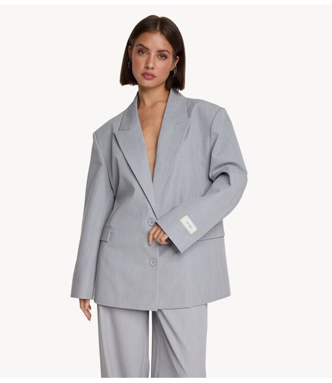 Alix The Label Blazer ladies woven clean mix blazer SOFT GREY MELANGE