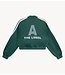 Alix The Label Jack ladies knitted tapes training jacket GREEN