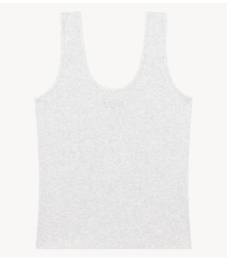 Alix The Label Top ladies knitted rib tanktop LIGHT GREY MELANGE