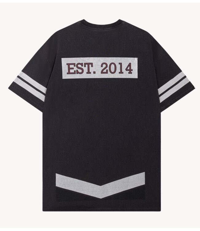 Alix The Label Jurk ladies knitted sporty t-shirt dress CHARCOAL GREY