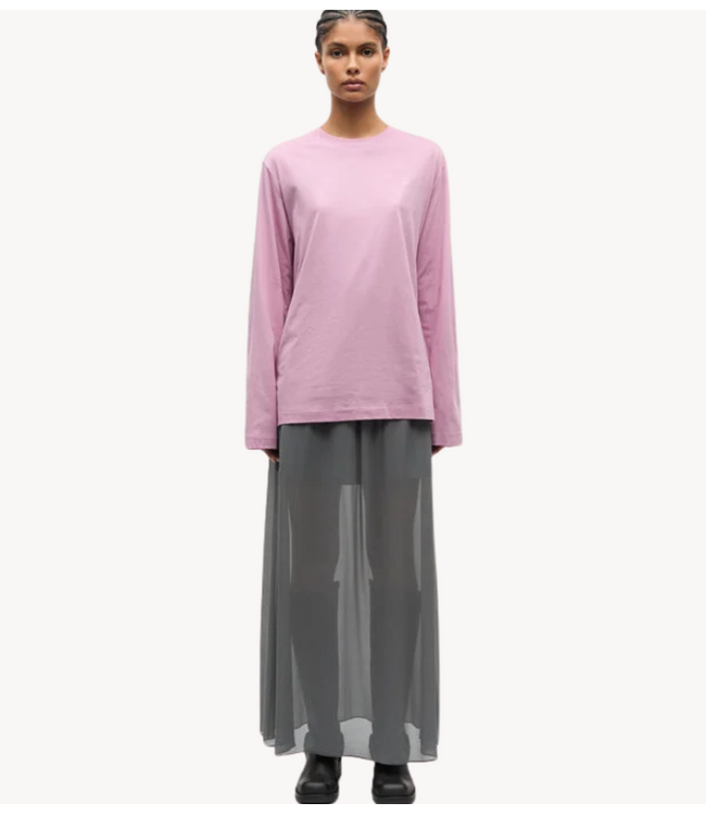 Samsøe Samsøe T-Shirt SADOVE LS T-SHIRT 15276 ORCHID STAMP