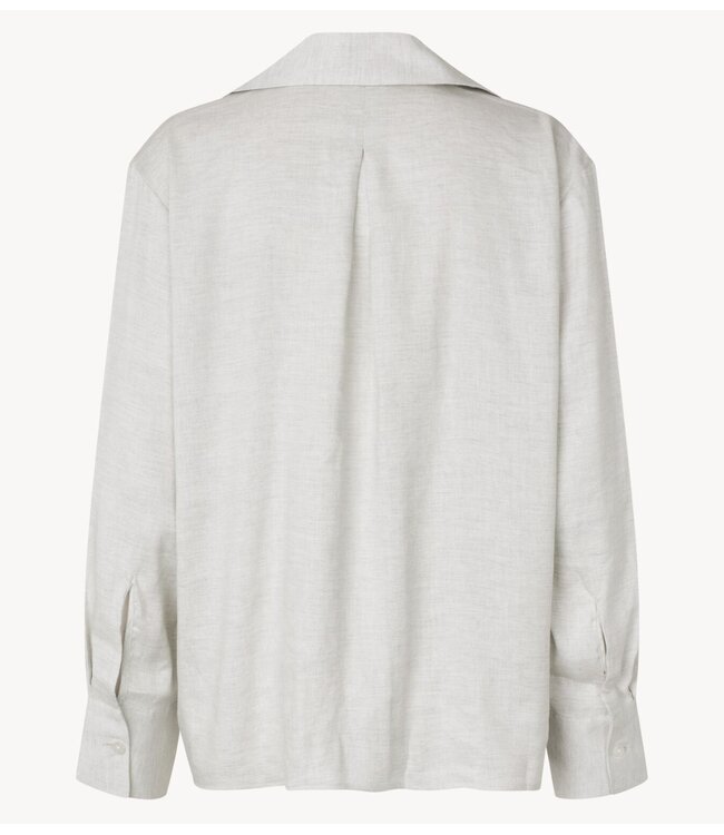 Samsøe Samsøe Blouse SAIBEN SHIRT 15931 LIGHT GREY MEL.