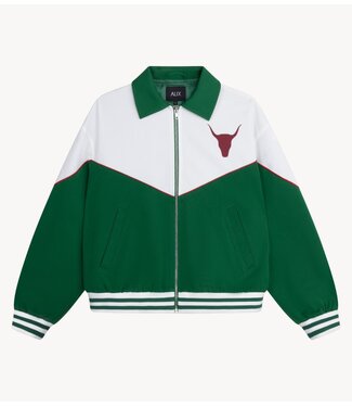 Alix The Label Jack ladies woven colourblocking bomber GREEN