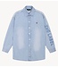 Alix The Label Blouse ladies woven flowy denim oversized blouse  LIGHT BLUE DENIM
