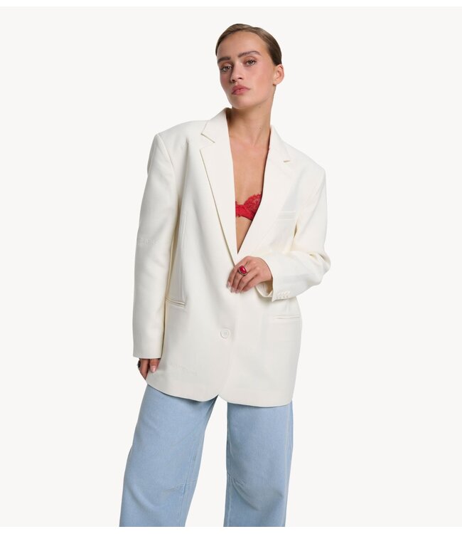Alix The Label Blazer ladies woven flowy oversized blazer CREAM