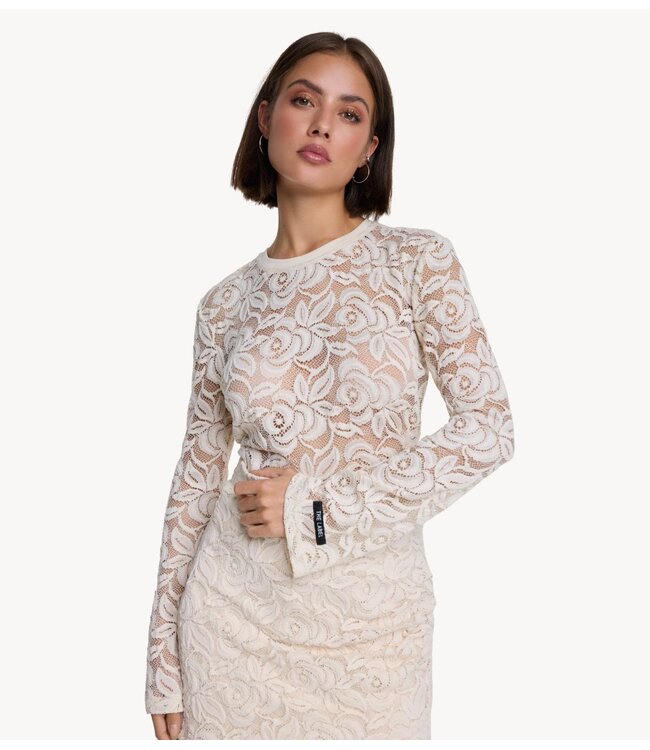 Alix The Label Top ladies woven lace top CREAM