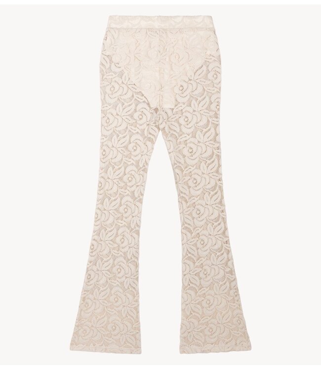 Alix The Label Broek ladies woven lace pants CREAM