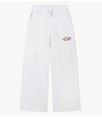 Alix The Label Broek ladies knitted wide leg sweat pants  SUPER LIGHT GREY MELANGE