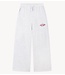 Alix The Label Broek ladies knitted wide leg sweat pants  SUPER LIGHT GREY MELANGE
