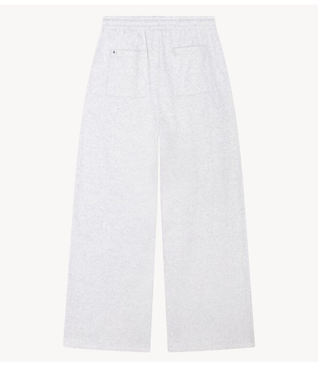 Alix The Label Broek ladies knitted wide leg sweat pants  SUPER LIGHT GREY MELANGE
