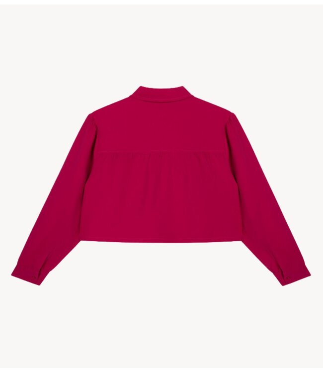 Refined Department Blouse ladies woven cropped blouse MYRA RASPBERRY