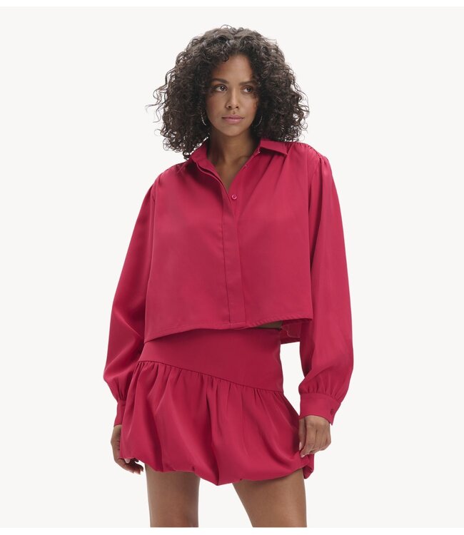 Refined Department Rok ladies woven balloonfit skirt RHEA RASPBERRY