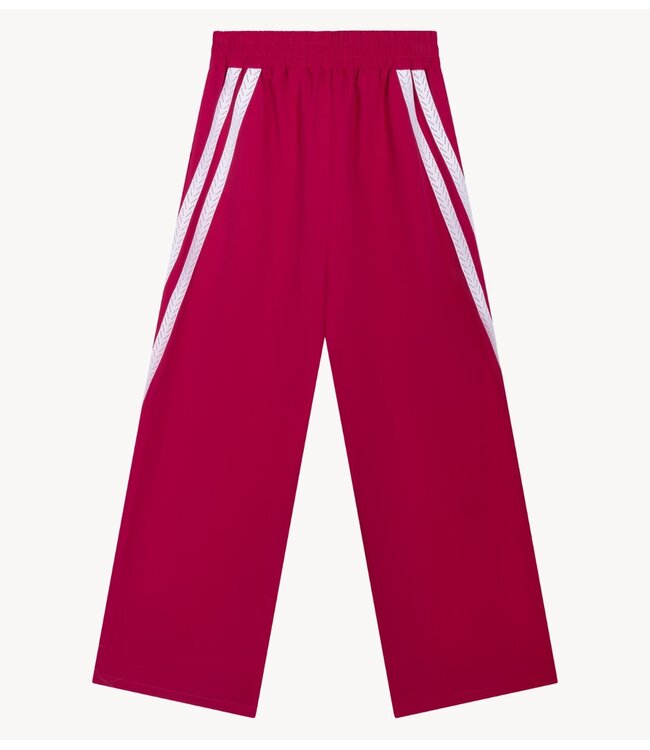 Refined Department Broek ladies woven wide stripes pants DOLCE RASPBERRY