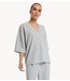 Refined Department T-shirt ladies knitted oversized v-neck t-shirt DOLLA GREY MELANGE