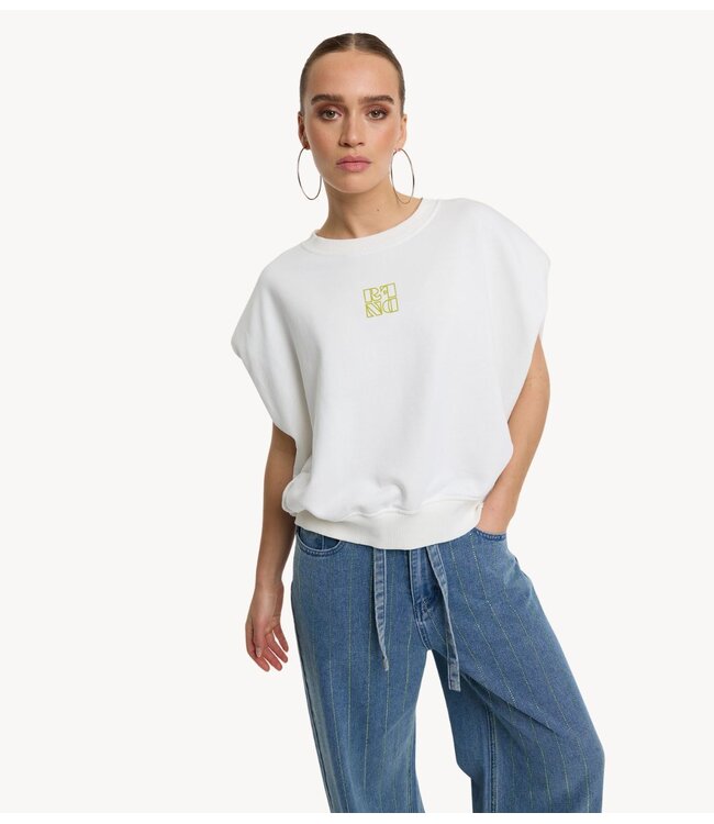 Refined Department Trui ladies knitted sleeveless oversized sweat JENNELY OFF WHITE