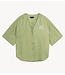 Refined Department Shirt ladies woven oversized baseball shirt BENNIE MATCHA