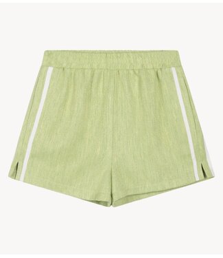 Refined Department Broek ladies woven relaxed stripe shorts DOLLY MATCHA