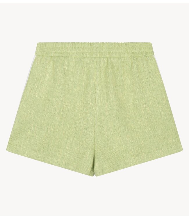 Refined Department Broek ladies woven relaxed stripe shorts DOLLY MATCHA